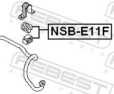 FEBEST Mounting, stabiliser bar (NSB-E11F)