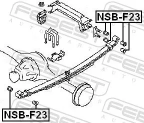 FEBEST Bushing, leaf spring (NSB-F23)