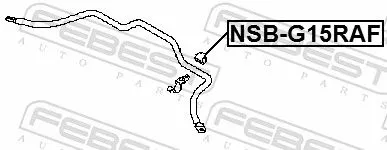 FEBEST Mounting, stabiliser bar (NSB-G15RAF)