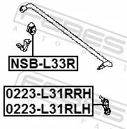 FEBEST Mounting, stabiliser bar (NSB-L33R)