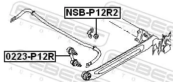 FEBEST Mounting, stabiliser bar (NSB-P12R2)