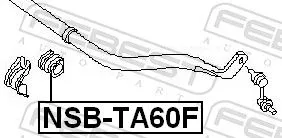 FEBEST Mounting, stabiliser bar (NSB-TA60F)