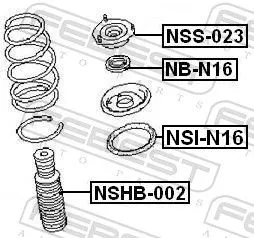 FEBEST Protective Cap/Bellow, shock absorber (NSHB-002)