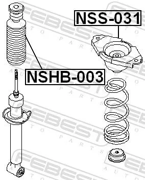 FEBEST Protective Cap/Bellow, shock absorber (NSHB-003)