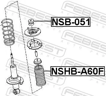 FEBEST Protective Cap/Bellow, shock absorber (NSHB-A60F)