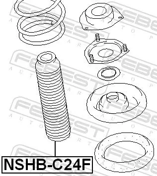 FEBEST Protective Cap/Bellow, shock absorber (NSHB-C24F)