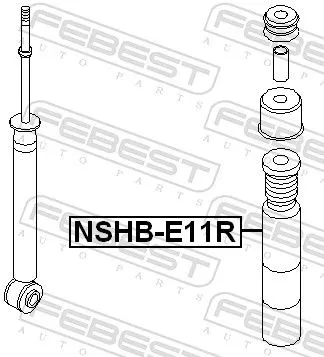 FEBEST Protective Cap/Bellow, shock absorber (NSHB-E11R)