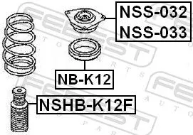 FEBEST Protective Cap/Bellow, shock absorber (NSHB-K12F)