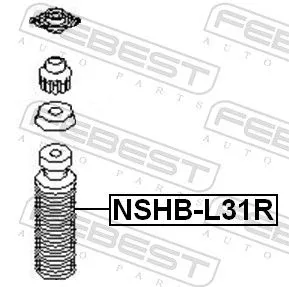 FEBEST Protective Cap/Bellow, shock absorber (NSHB-L31R)
