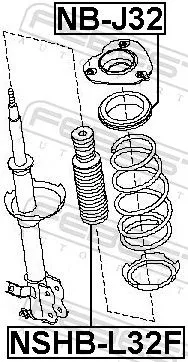 FEBEST Protective Cap/Bellow, shock absorber (NSHB-L32F)