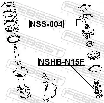 FEBEST Protective Cap/Bellow, shock absorber (NSHB-N15F)