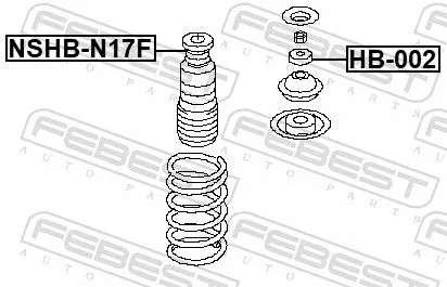 FEBEST Protective Cap/Bellow, shock absorber (NSHB-N17F)