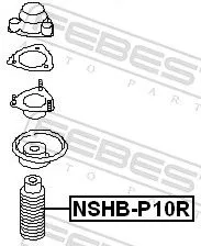 FEBEST Protective Cap/Bellow, shock absorber (NSHB-P10R)