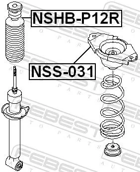 FEBEST Protective Cap/Bellow, shock absorber (NSHB-P12R)