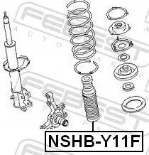 FEBEST Protective Cap/Bellow, shock absorber (NSHB-Y11F)