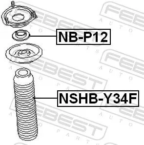 FEBEST Protective Cap/Bellow, shock absorber (NSHB-Y34F)