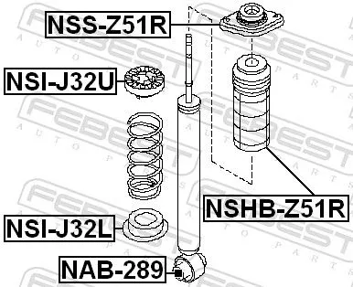 FEBEST Protective Cap/Bellow, shock absorber (NSHB-Z51R)