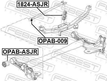 FEBEST Mounting, control/trailing arm (OPAB-009)