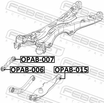 FEBEST Mounting, control/trailing arm (OPAB-015)