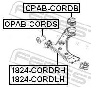 FEBEST Mounting, control/trailing arm (OPAB-CORDB)