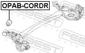 FEBEST Bushing, axle beam (OPAB-CORDR)