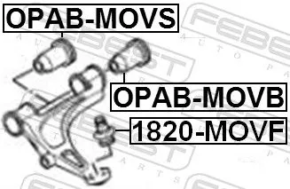 FEBEST Mounting, control/trailing arm (OPAB-MOVB)