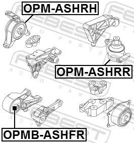 FEBEST Mounting, engine (OPM-ASHRH)