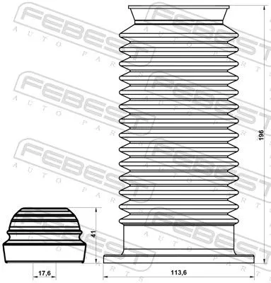 FEBEST Dust Cover Kit, shock absorber (OPSHB-ASHF-KIT)