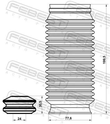 FEBEST Dust Cover Kit, shock absorber (OPSHB-INSF-KIT)
