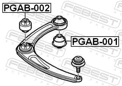FEBEST Mounting, control/trailing arm (PGAB-002)