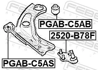FEBEST Mounting, control/trailing arm (PGAB-C5AS)