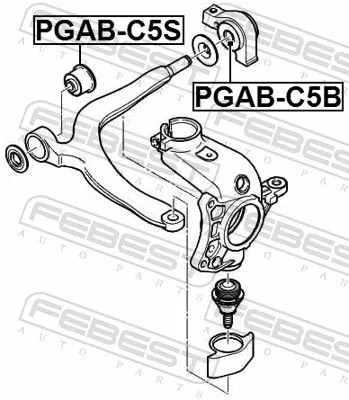 FEBEST Mounting, control/trailing arm (PGAB-C5B)