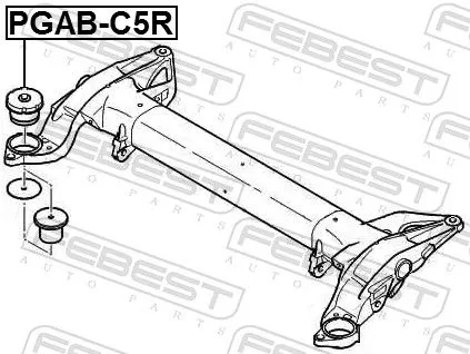 FEBEST Bushing, axle beam (PGAB-C5R)