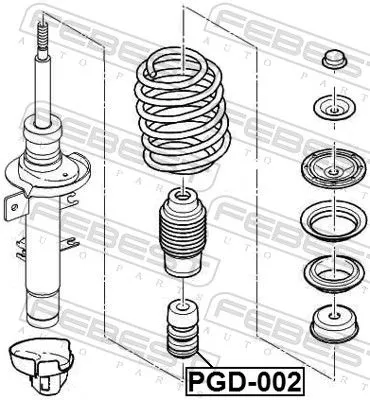 FEBEST Rubber Buffer, suspension (PGD-002)