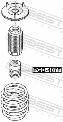 FEBEST Rubber Buffer, suspension (PGD-407F)