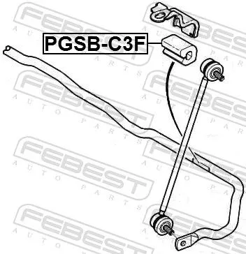 FEBEST Mounting, stabiliser bar (PGSB-C3F)