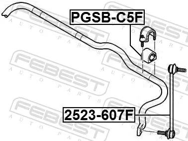 FEBEST Mounting, stabiliser bar (PGSB-C5F)