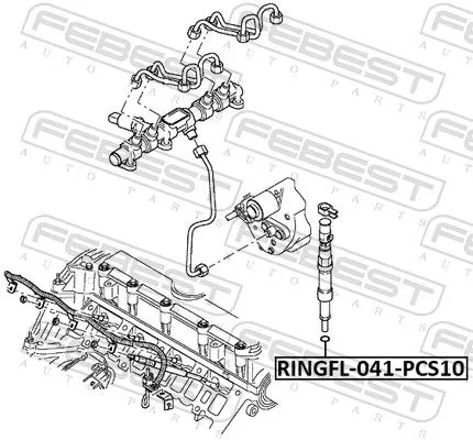 FEBEST Seal Ring, injector (RINGFL-041-PCS10)