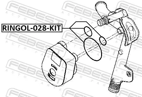 FEBEST Gasket Set, oil cooler (RINGOL-028-KIT)