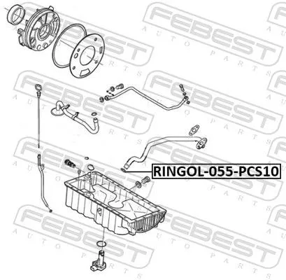 FEBEST Gasket, oil outlet (charger) (RINGOL-055-PCS10)