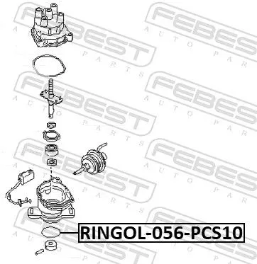 FEBEST Gasket, thermostat housing (RINGOL-056-PCS10)