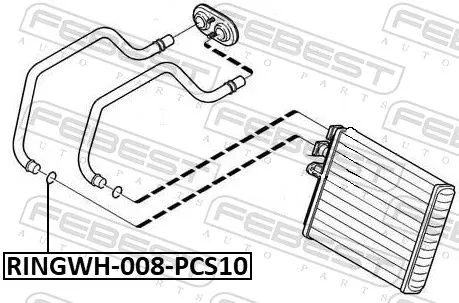 FEBEST Gasket, coolant flange (RINGWH-008-PCS10)