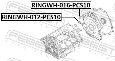 FEBEST Gasket, coolant flange (RINGWH-012-PCS10)