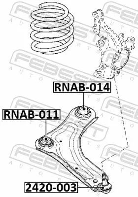FEBEST Mounting, control/trailing arm (RNAB-014)