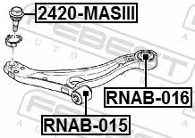FEBEST Mounting, control/trailing arm (RNAB-015)