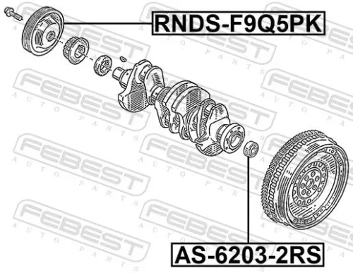 FEBEST Belt Pulley, crankshaft (RNDS-F9Q5PK)