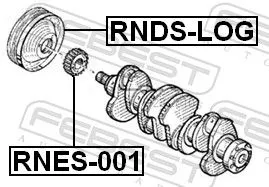 FEBEST Belt Pulley, crankshaft (RNDS-LOG)