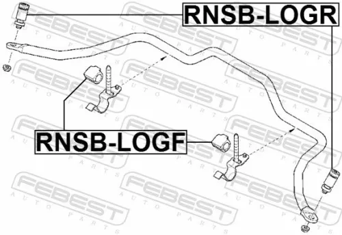 FEBEST Mounting, stabiliser bar (RNSB-LOGF)