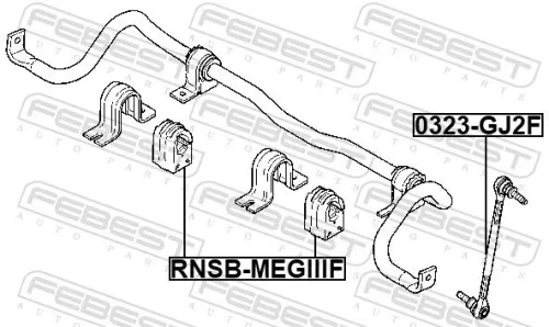 FEBEST Mounting, stabiliser bar (RNSB-MEGIIIF)