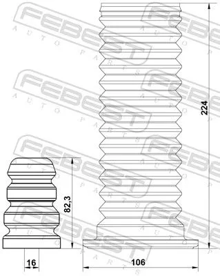 FEBEST Dust Cover Kit, shock absorber (RNSHB-KAPTF-KIT)